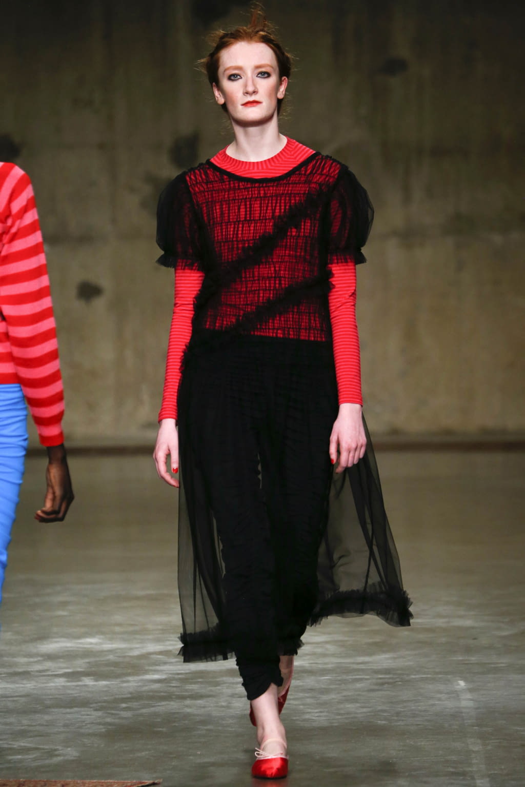 Fashion Week London Fall/Winter 2017 look 12 from the Molly Goddard collection womenswear