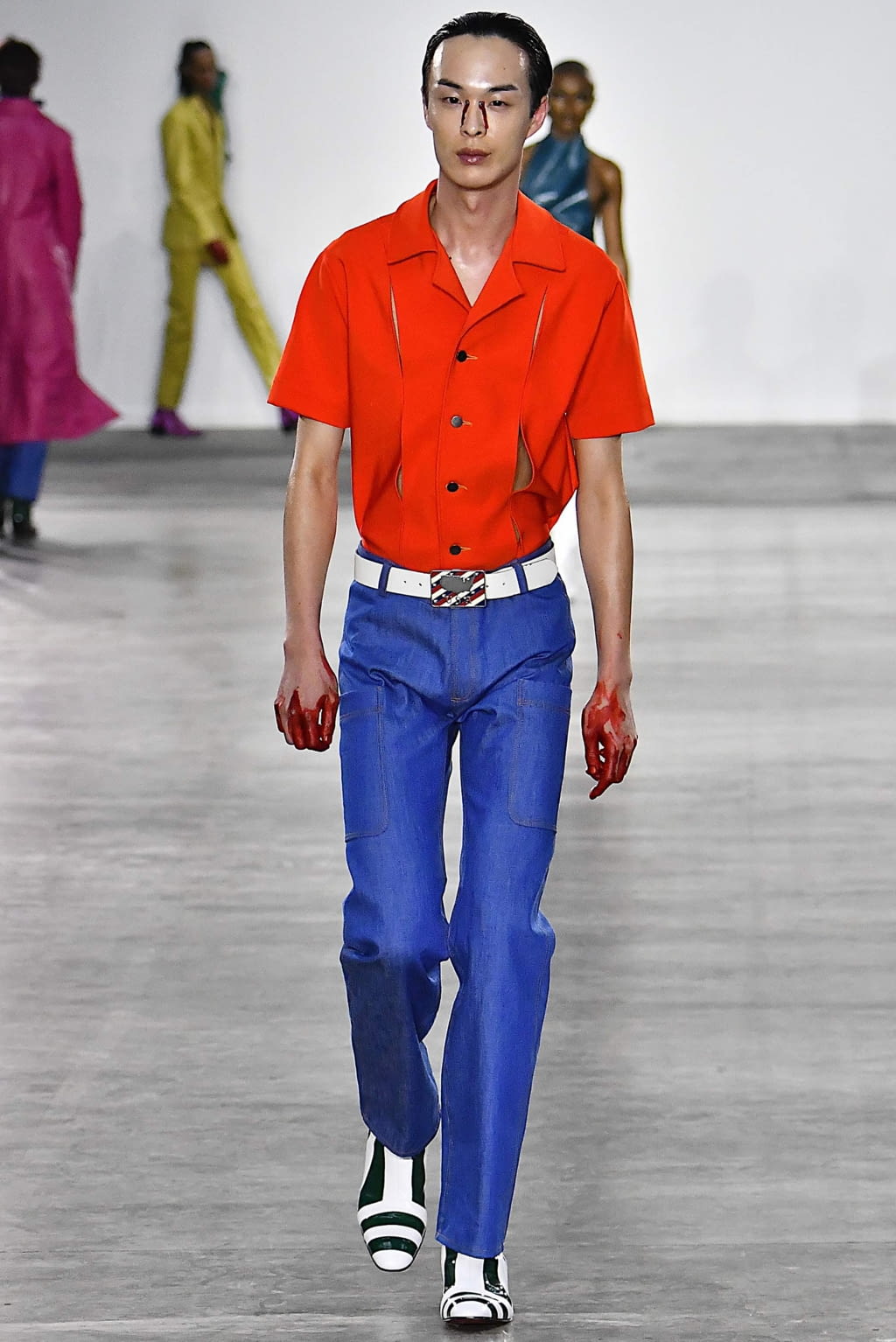 Fashion Week London Spring/Summer 2020 look 46 from the Fashion East collection menswear