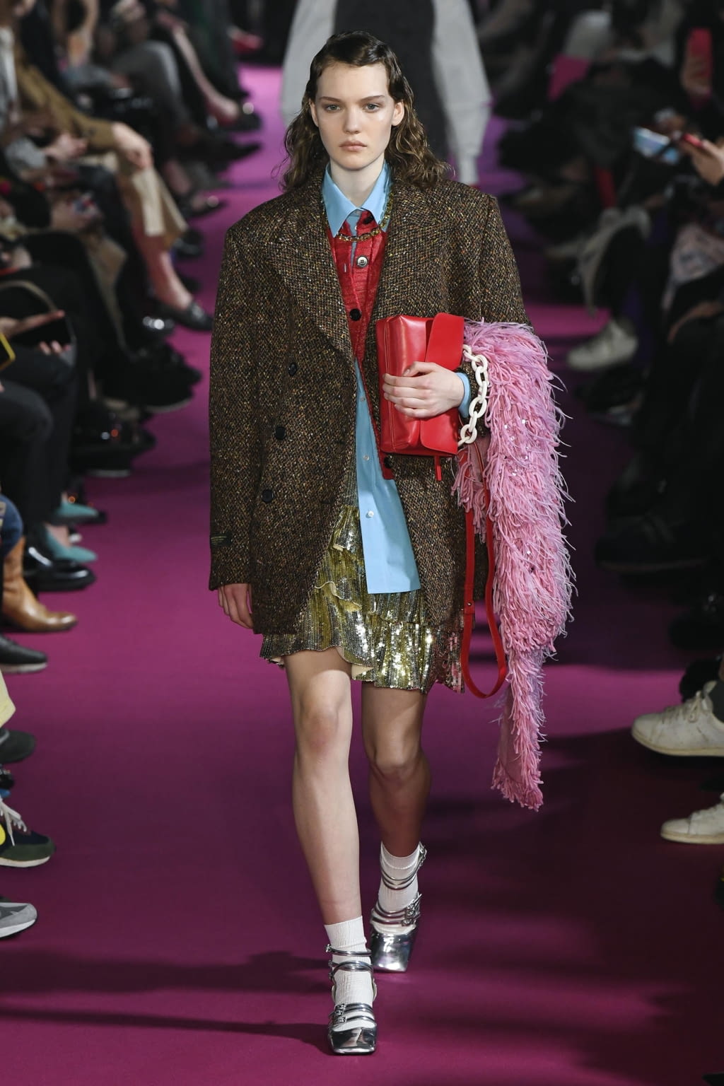Fashion Week Milan Fall/Winter 2020 look 4 from the MSGM collection 女装