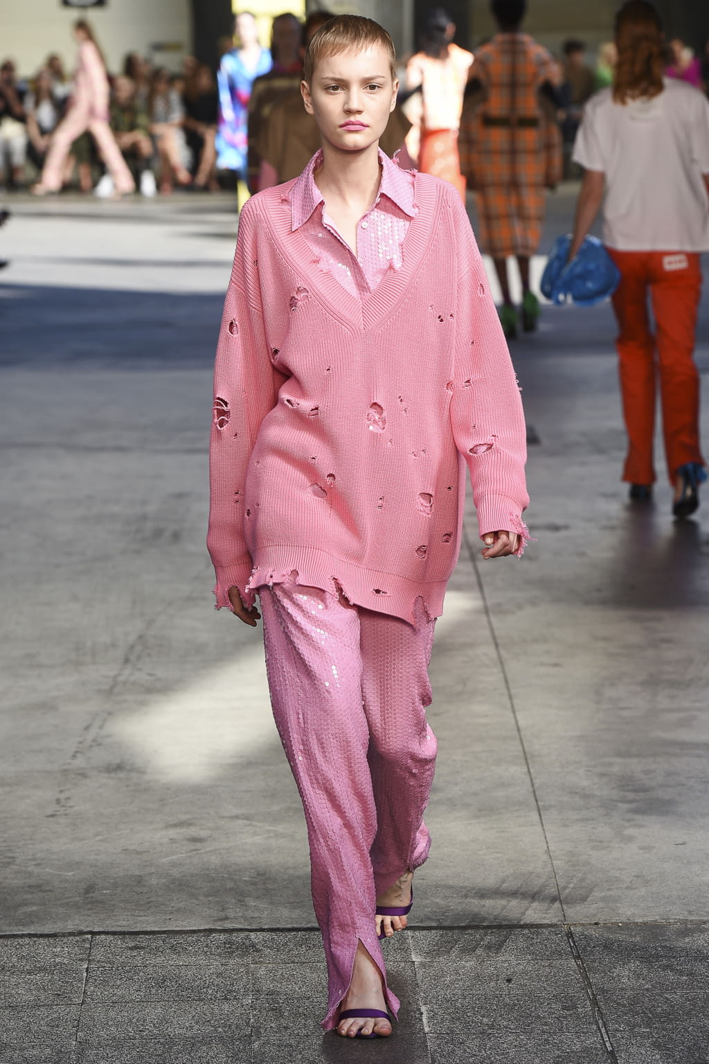 Fashion Week Milan Spring/Summer 2018 look 6 from the MSGM collection womenswear
