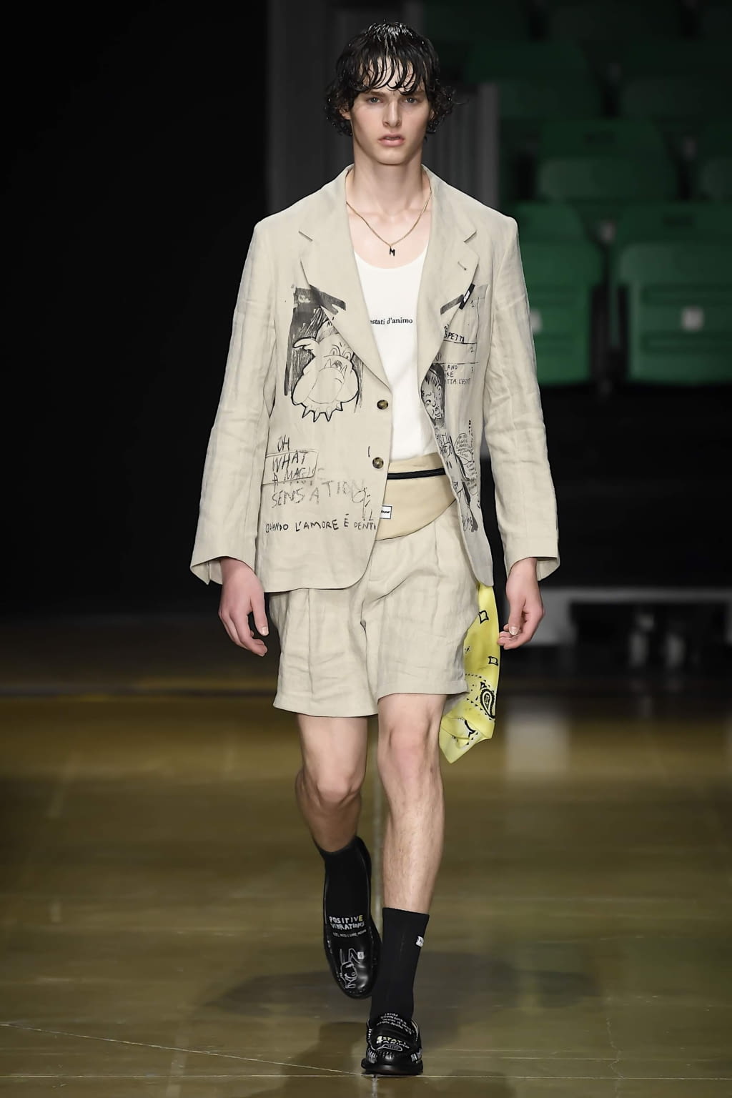 Fashion Week Florence Spring/Summer 2020 look 12 from the MSGM collection menswear