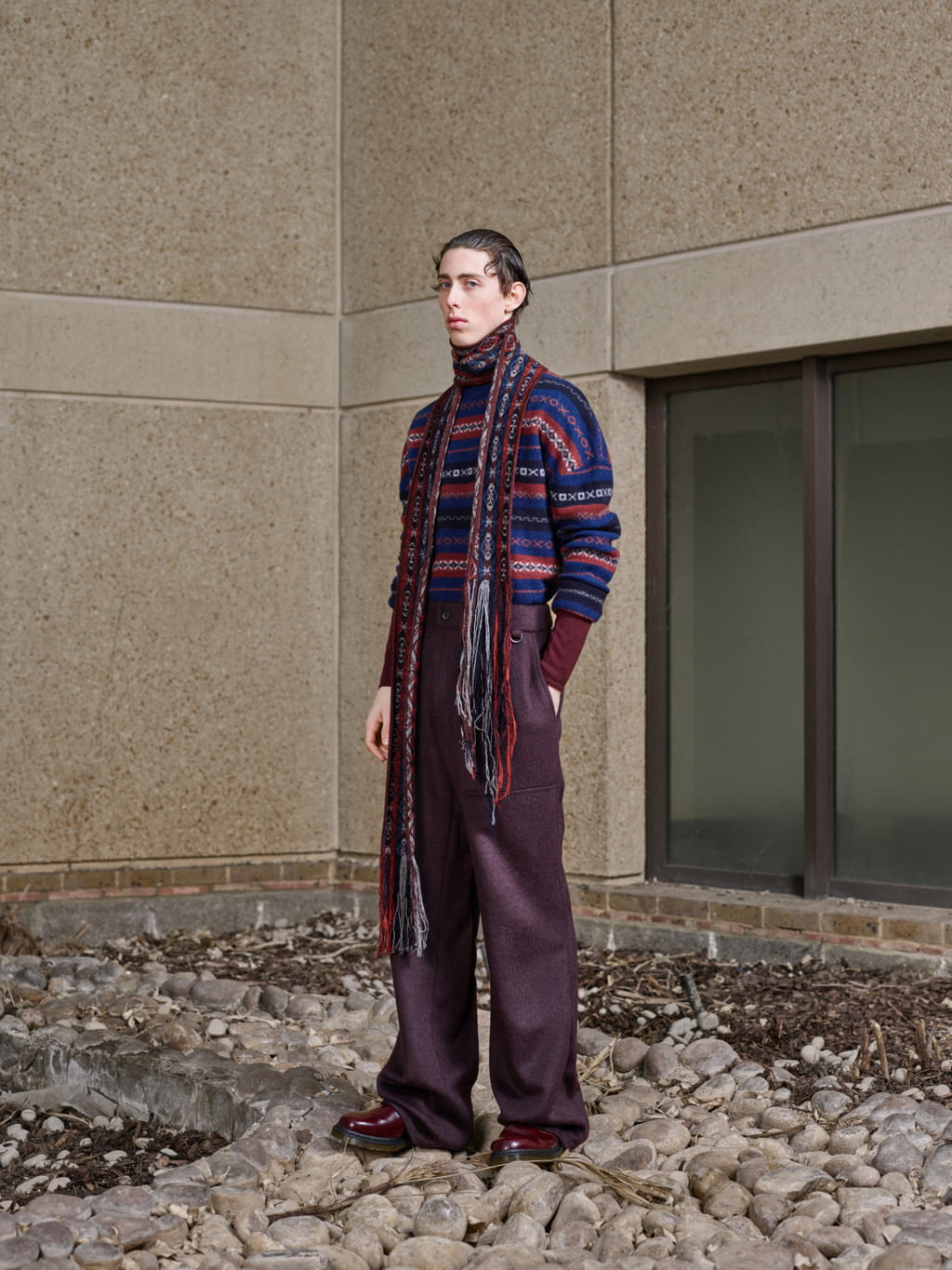 Fashion Week London Fall/Winter 2018 look 8 from the Pringle of Scotland collection menswear