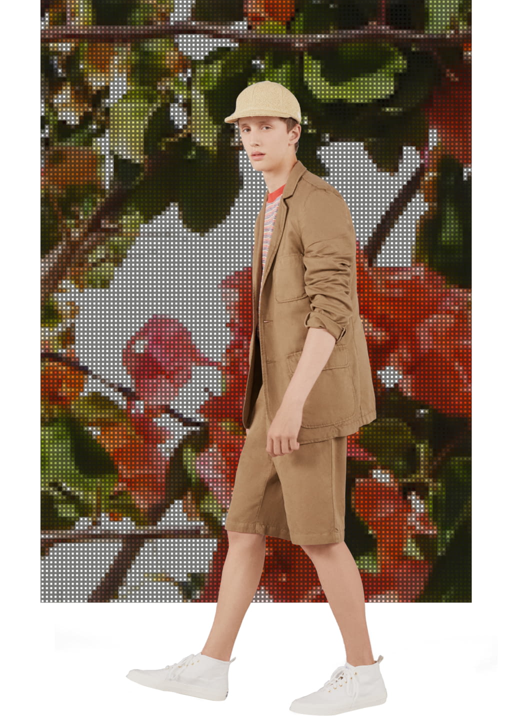 Fashion Week Paris Spring/Summer 2018 look 1 from the Maison Kitsuné collection menswear