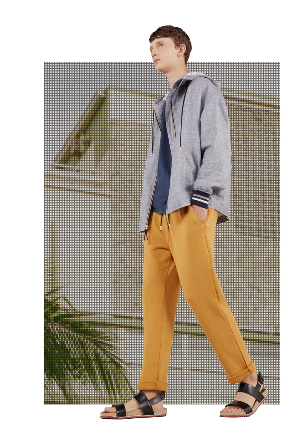 Fashion Week Paris Spring/Summer 2018 look 4 from the Maison Kitsuné collection 男装
