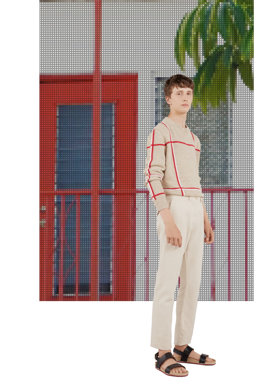 Fashion Week Paris Spring/Summer 2018 look 11 from the Maison Kitsuné collection menswear