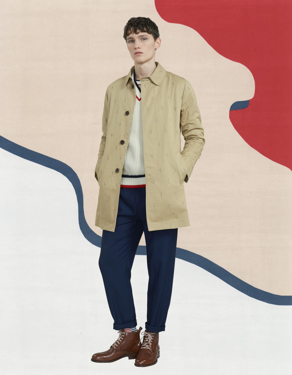 Fashion Week Paris Fall/Winter 2017 look 21 from the Maison Kitsuné collection menswear