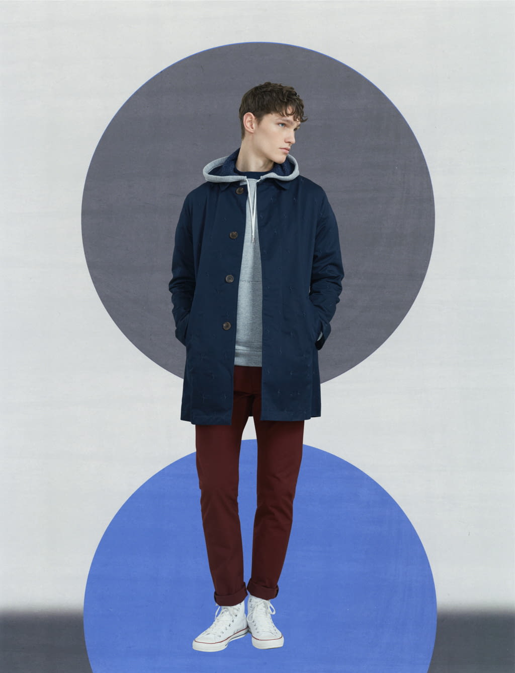 Fashion Week Paris Fall/Winter 2017 look 23 from the Maison Kitsuné collection menswear