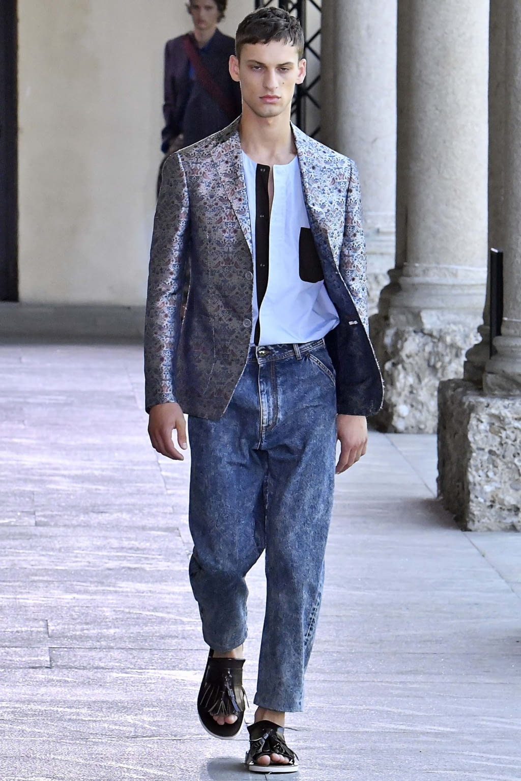 Fashion Week Milan Spring/Summer 2019 look 10 from the Pal Zileri collection 男装