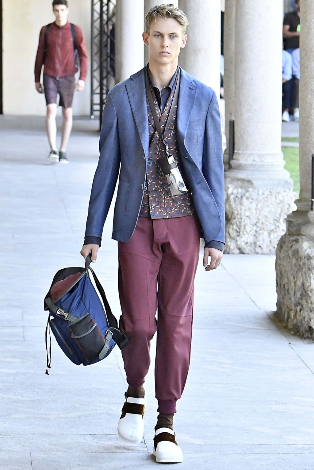 Fashion Week Milan Spring/Summer 2019 look 21 from the Pal Zileri collection menswear