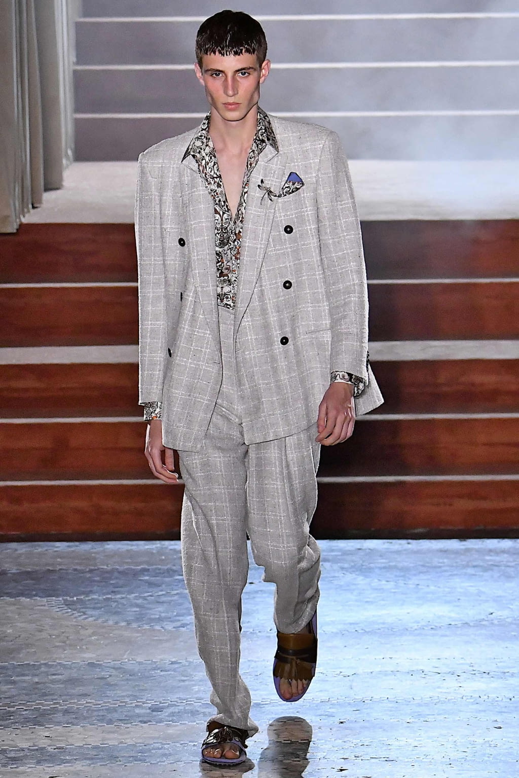 Fashion Week Milan Spring/Summer 2020 look 1 from the Pal Zileri collection menswear