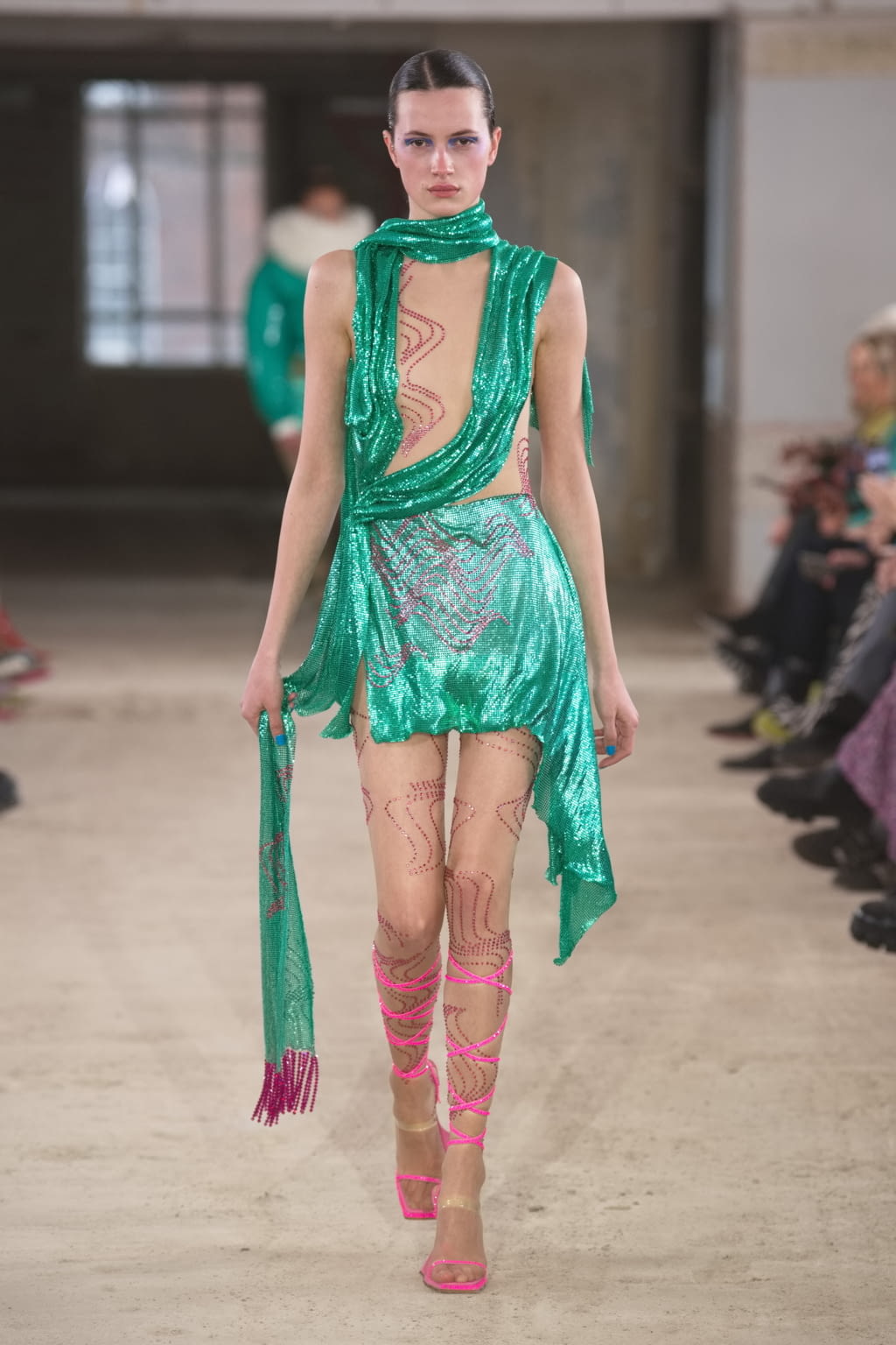 Fashion Week London Fall/Winter 2022 look 19 from the Poster Girl collection womenswear