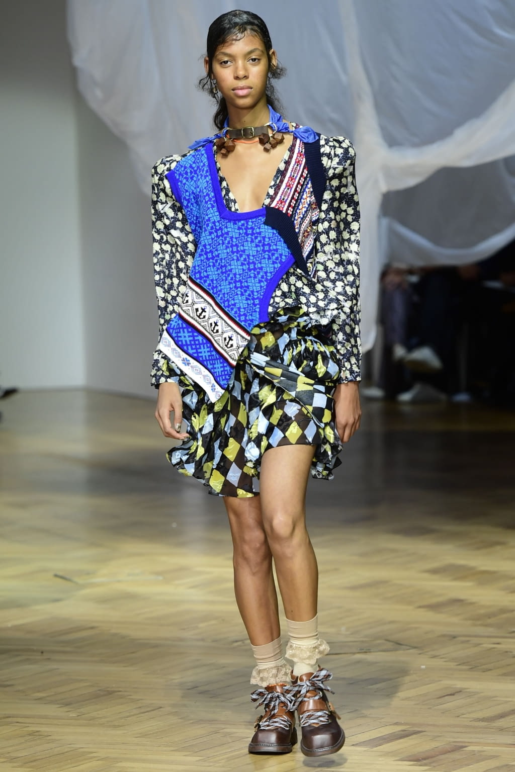 Fashion Week London Spring/Summer 2019 look 23 from the Preen by Thornton Bregazzi collection womenswear