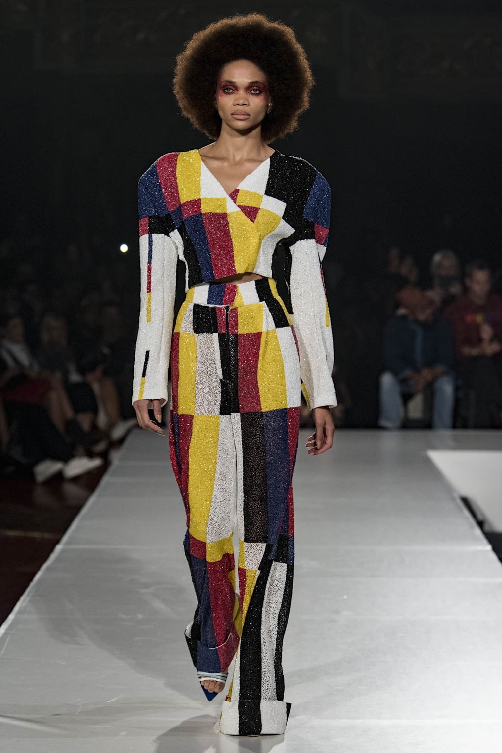 Fashion Week New York Spring/Summer 2020 look 1 de la collection Pyer Moss womenswear