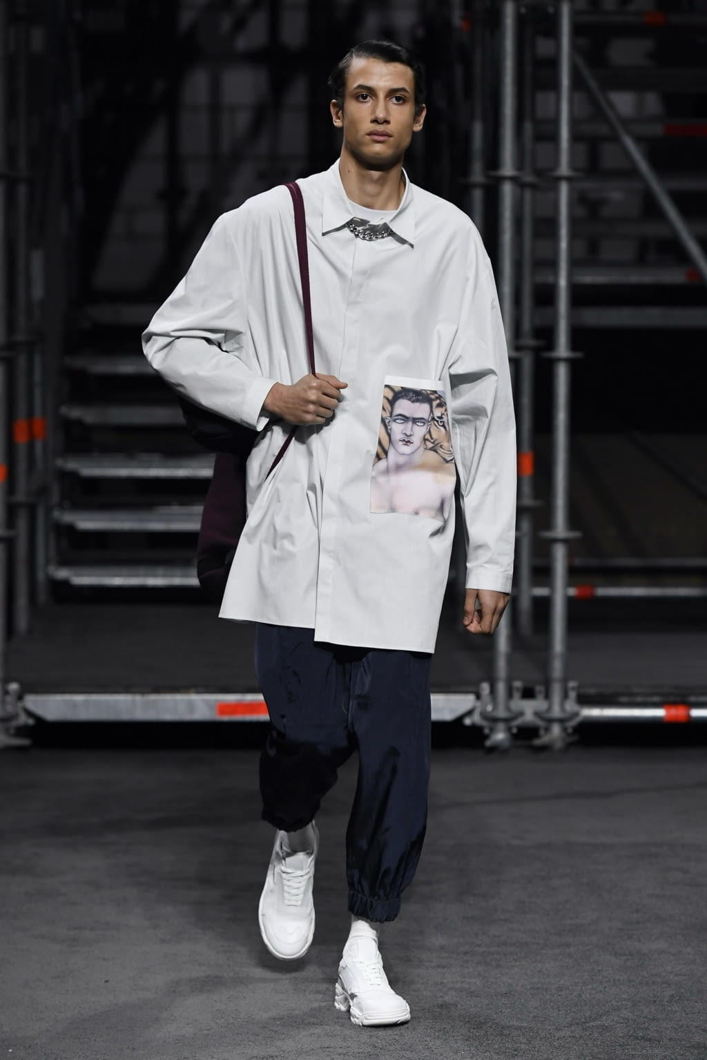 Fashion Week London Fall/Winter 2019 look 4 from the Qasimi collection 男装