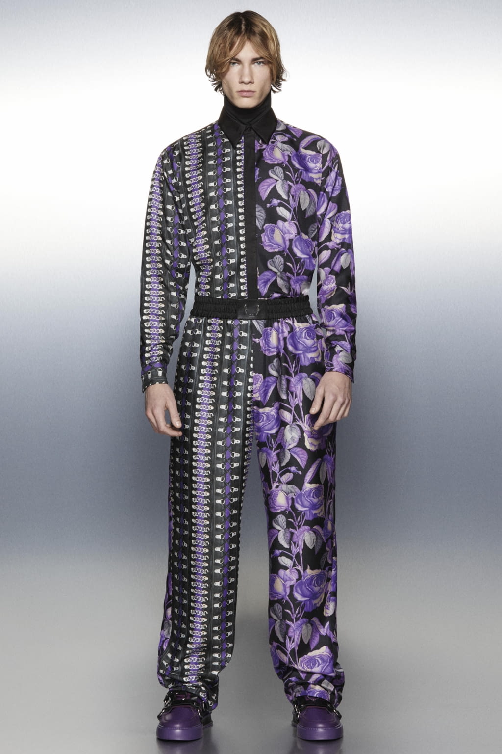 Fashion Week Milan Fall/Winter 2022 look 28 from the Roberto Cavalli collection 男装