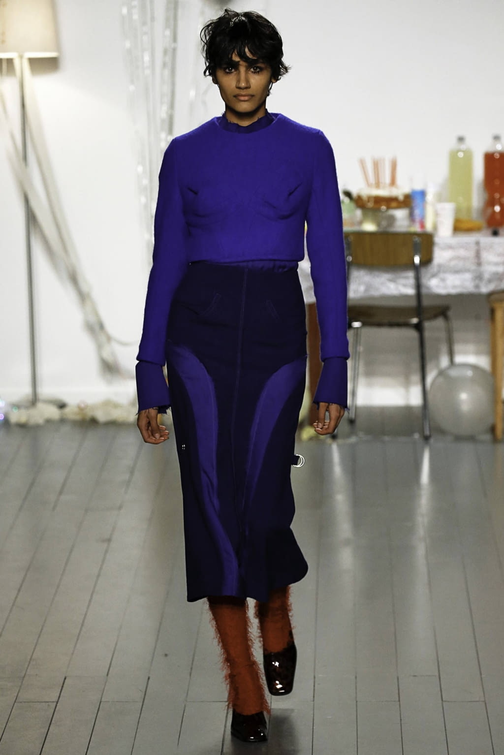 Fashion Week London Fall/Winter 2019 look 4 de la collection Richard Malone womenswear