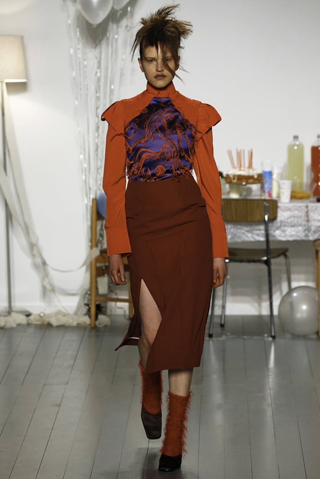 Fashion Week London Fall/Winter 2019 look 15 from the Richard Malone collection womenswear