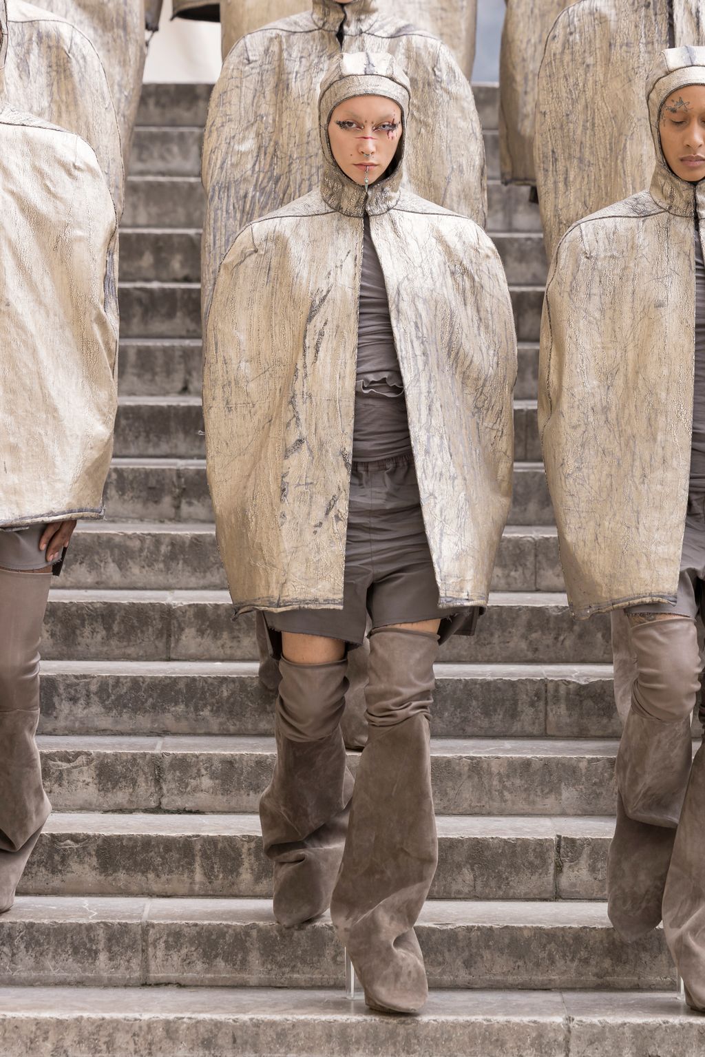 Fashion Week Paris Spring-Summer 2025 look 13 from the Rick Owens collection menswear