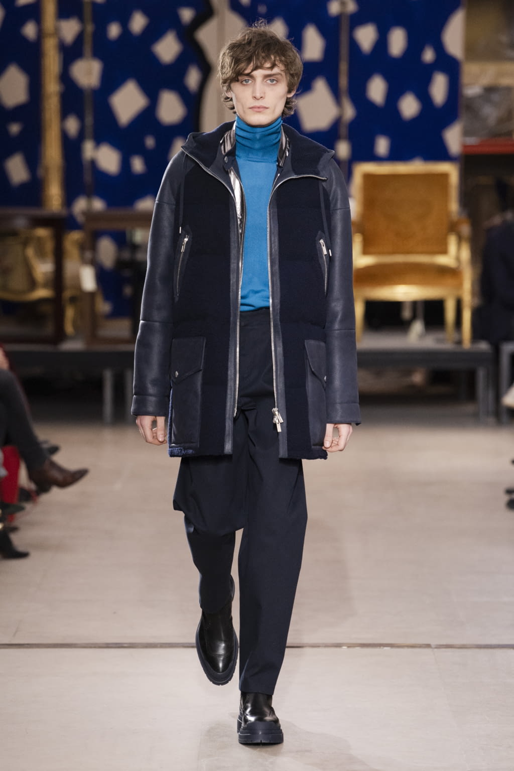 Fashion Week Paris Fall/Winter 2019 look 6 from the Hermès collection menswear