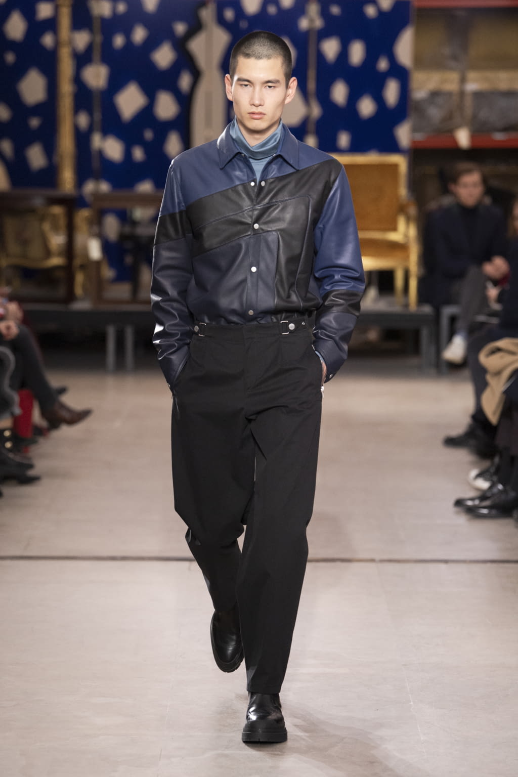Fashion Week Paris Fall/Winter 2019 look 12 from the Hermès collection menswear