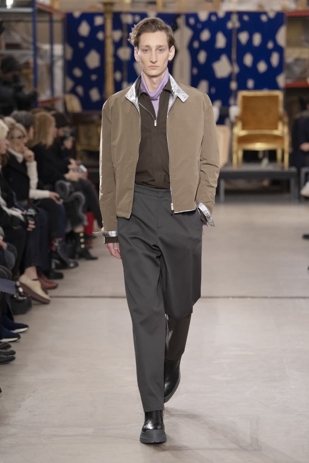Fashion Week Paris Fall/Winter 2019 look 17 from the Hermès collection 男装