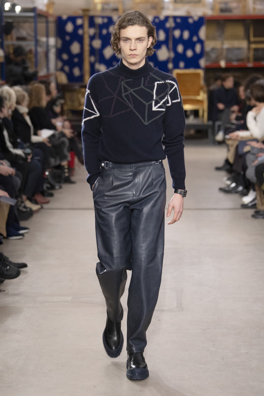 Fashion Week Paris Fall/Winter 2019 look 25 de la collection Hermès menswear