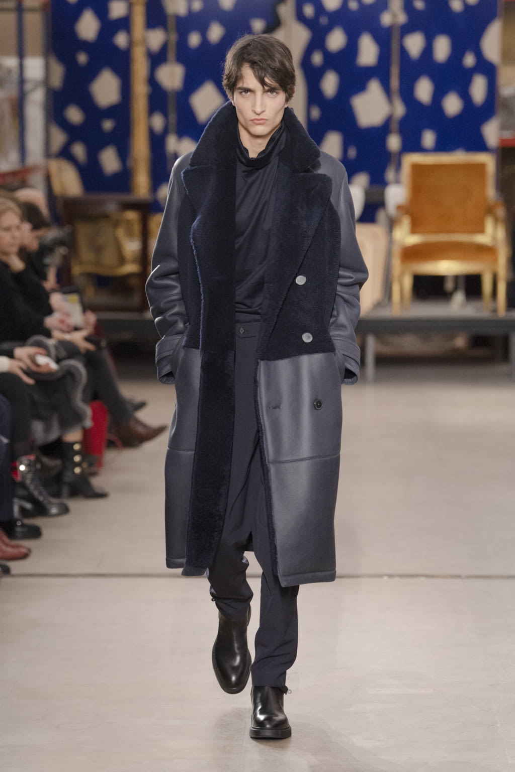 Fashion Week Paris Fall/Winter 2019 look 45 from the Hermès collection menswear