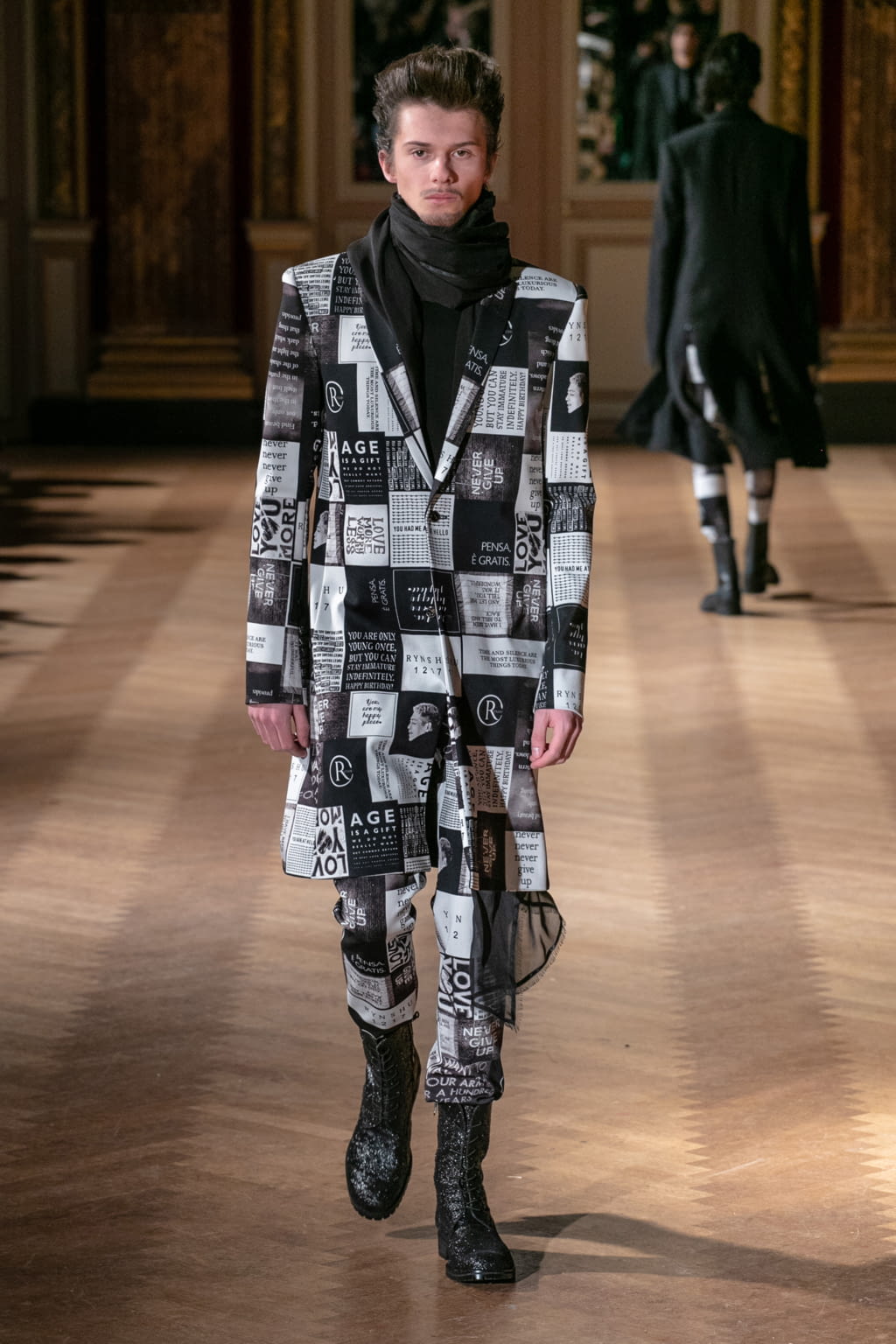 Fashion Week Paris Fall/Winter 2020 look 19 from the Rynshu collection 男装