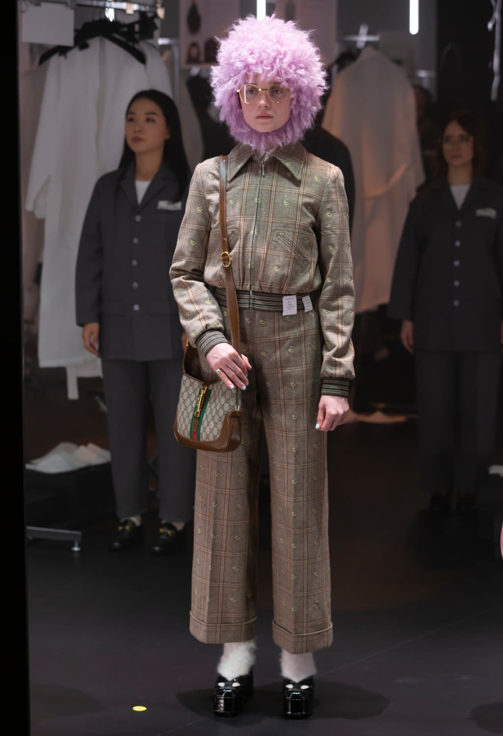 Fashion Week Milan Fall/Winter 2020 look 7 from the Gucci collection 女装