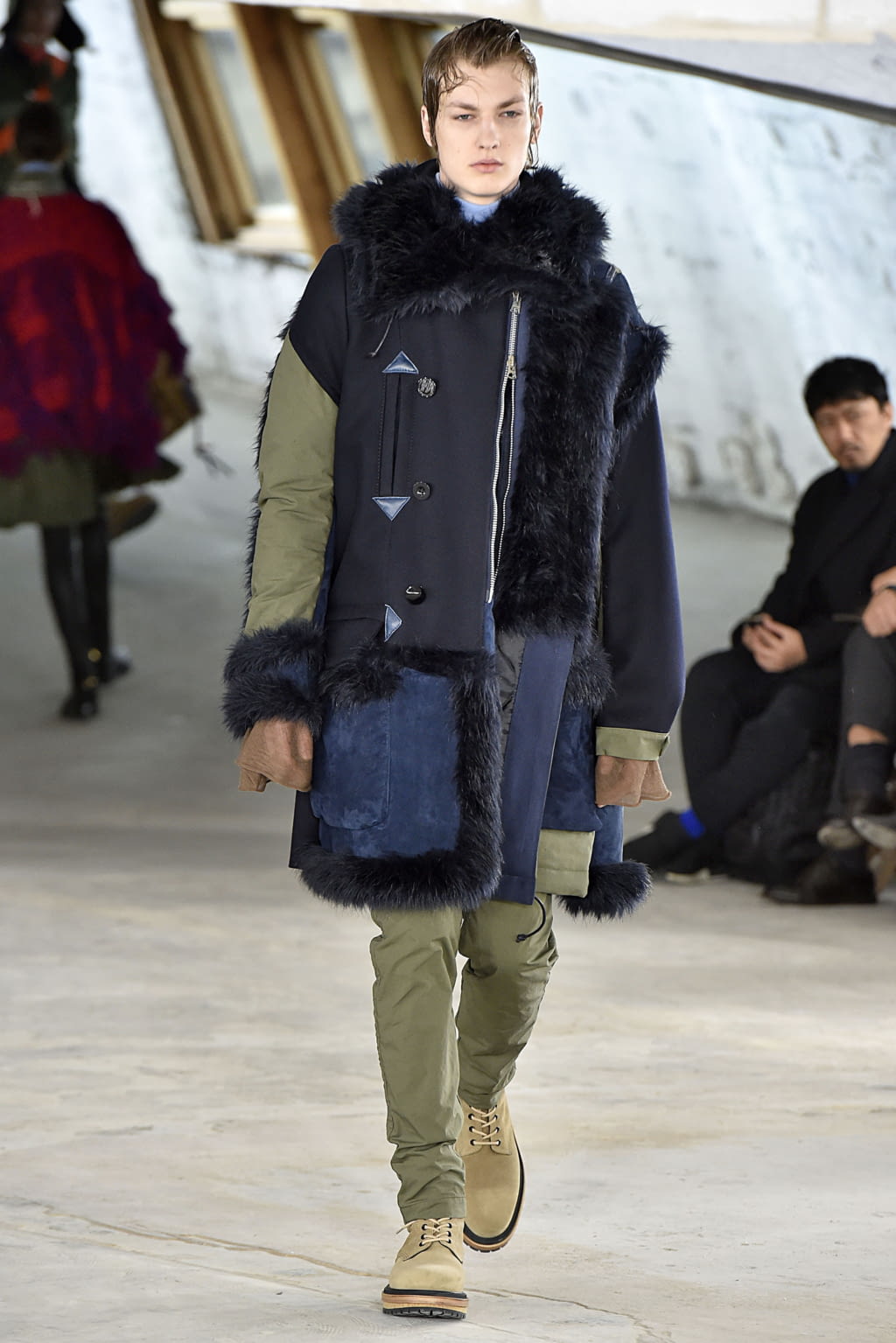 Fashion Week Paris Fall/Winter 2018 look 23 from the Sacai collection 男装
