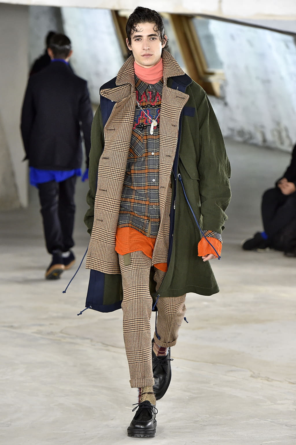 Fashion Week Paris Fall/Winter 2018 look 31 from the Sacai collection 男装