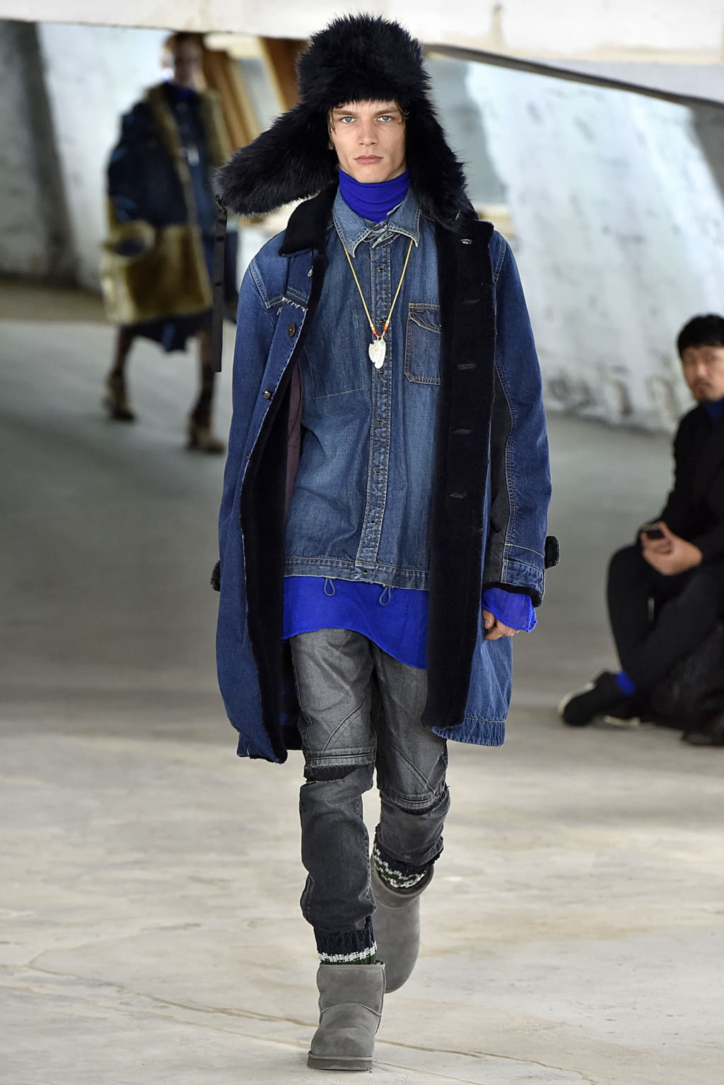 Fashion Week Paris Fall/Winter 2018 look 53 from the Sacai collection 男装