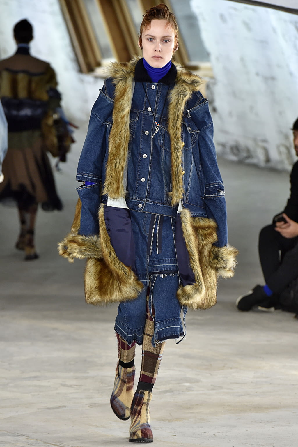 Fashion Week Paris Fall/Winter 2018 look 54 from the Sacai collection 男装