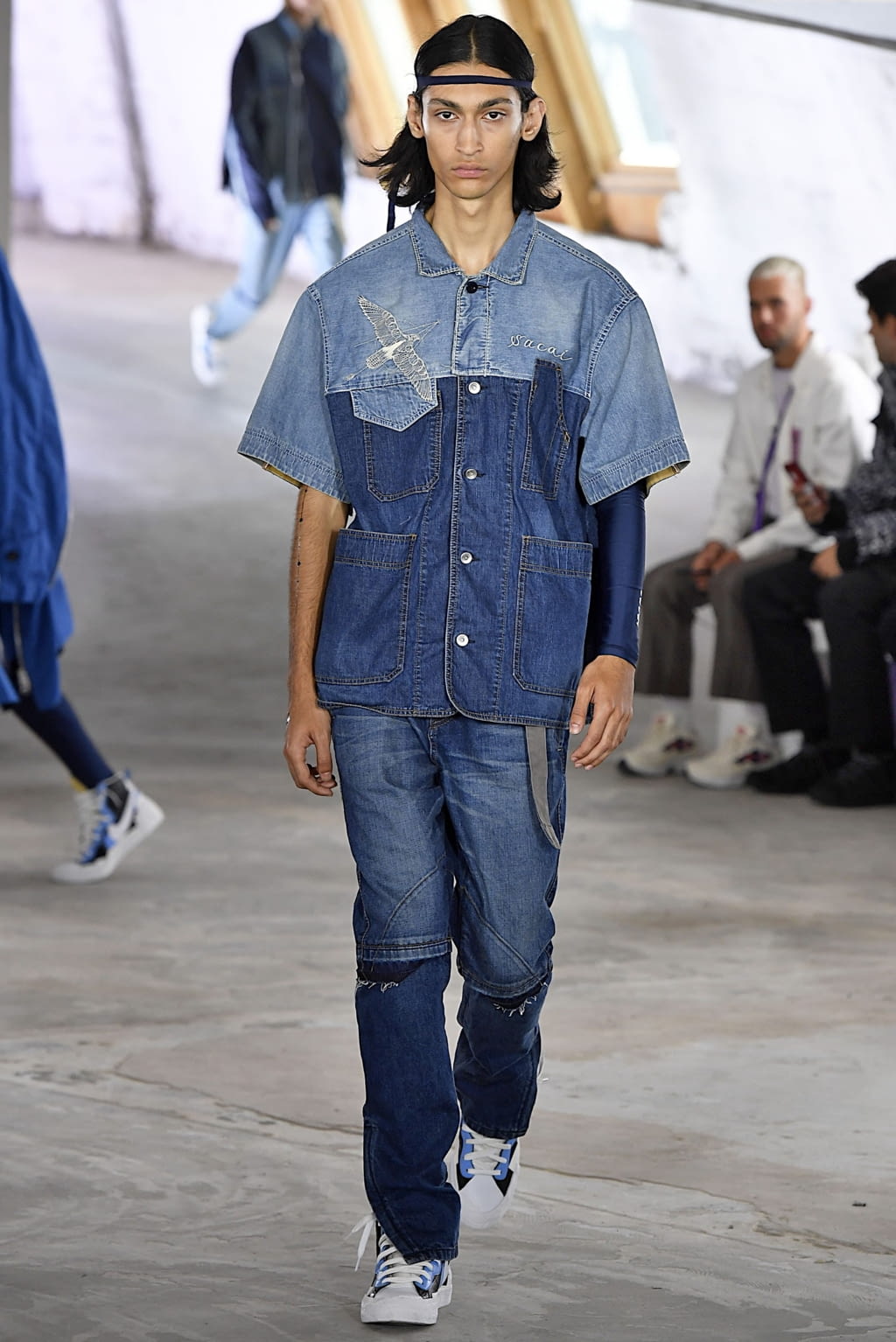 Fashion Week Paris Spring/Summer 2019 look 13 from the Sacai collection 男装