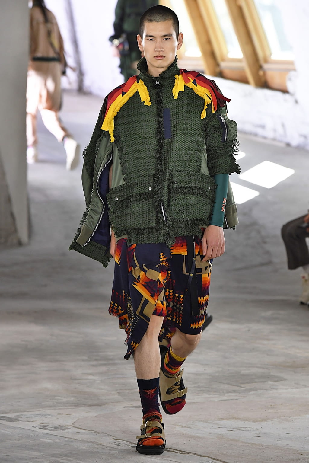 Fashion Week Paris Spring/Summer 2019 look 55 from the Sacai collection 男装