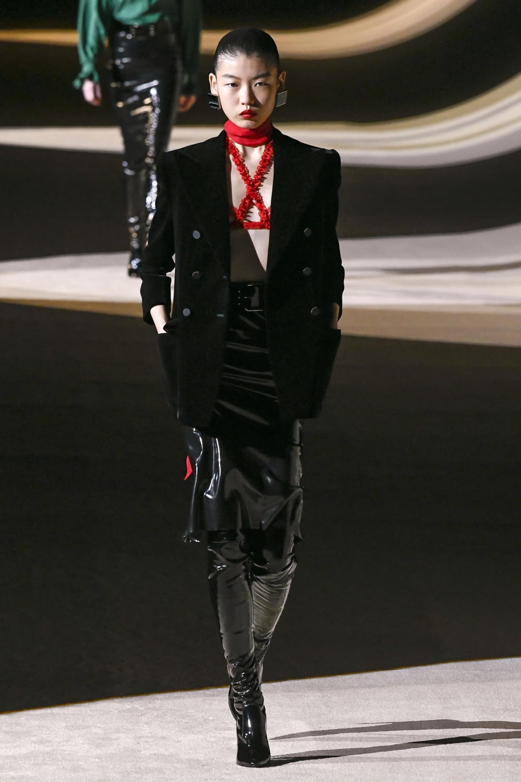 Fashion Week Paris Fall/Winter 2020 look 62 from the Saint Laurent collection womenswear