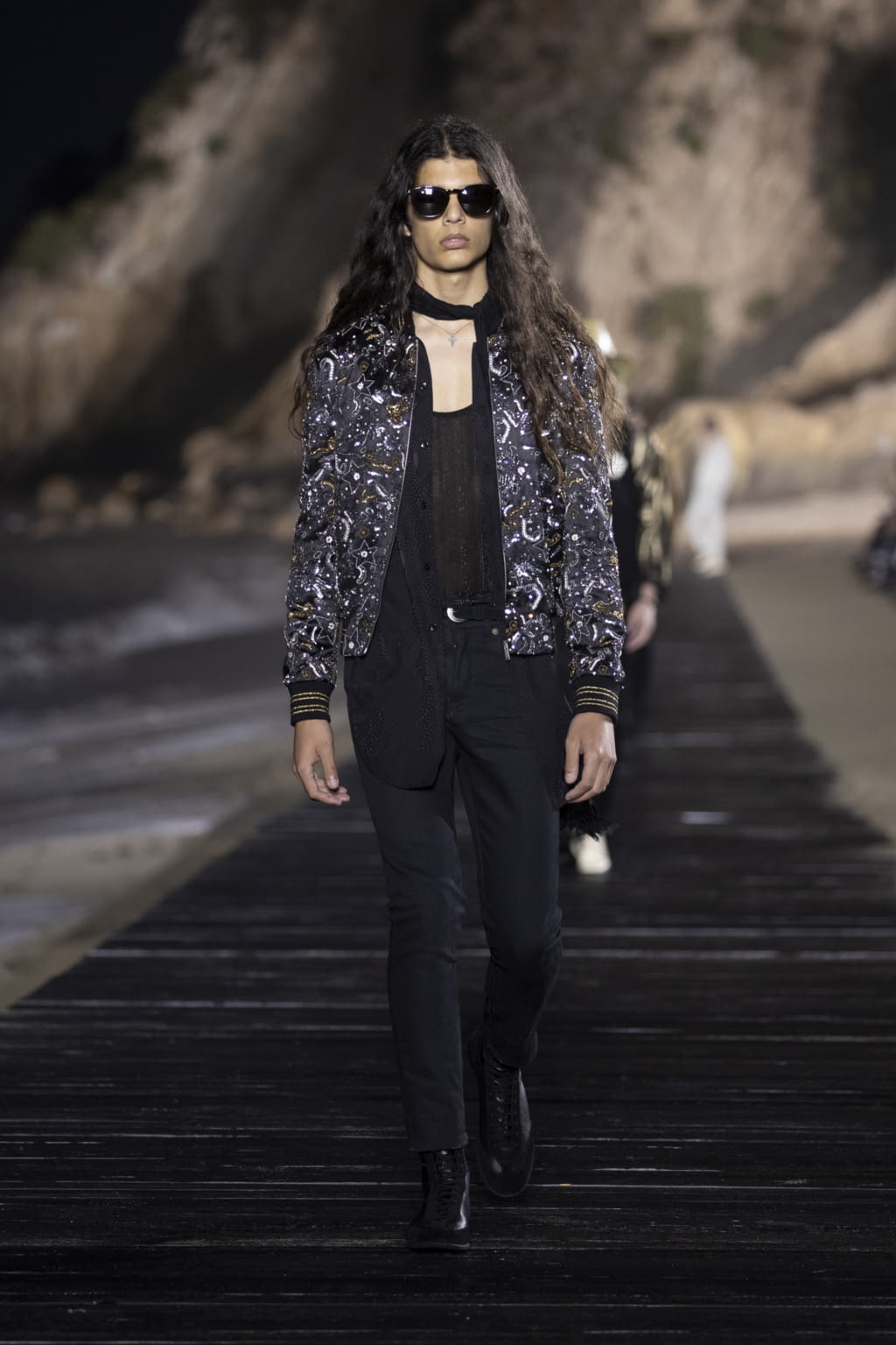 Fashion Week Paris Spring/Summer 2020 look 43 from the Saint Laurent collection menswear