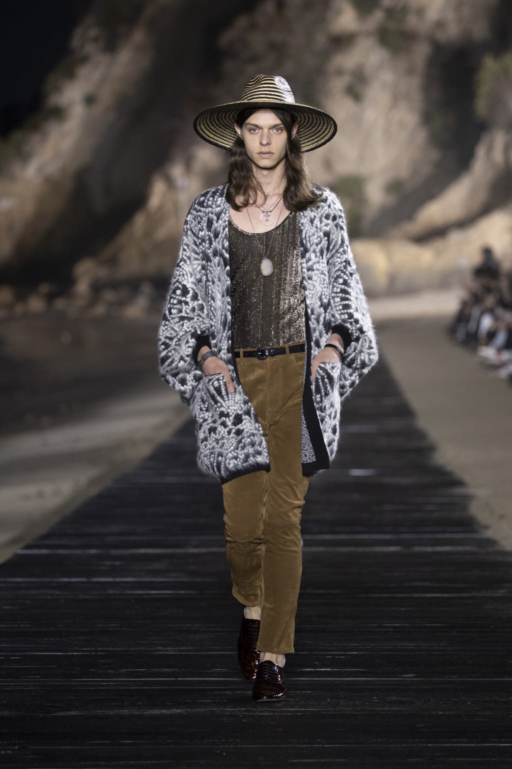 Fashion Week Paris Spring/Summer 2020 look 46 from the Saint Laurent collection menswear