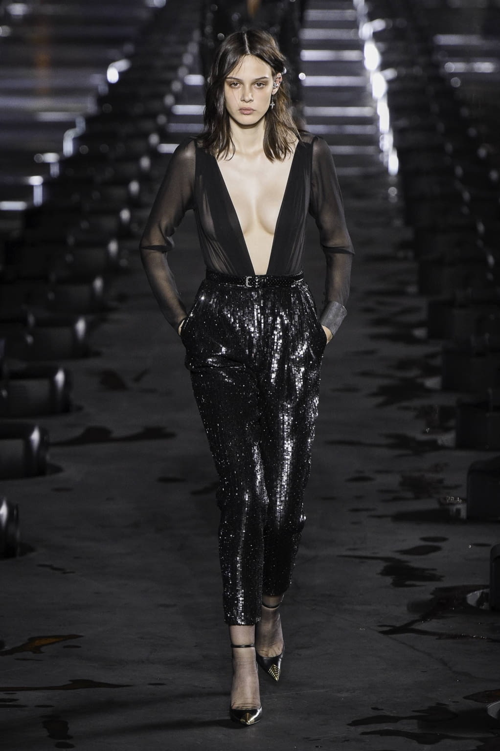 Fashion Week Paris Spring/Summer 2020 look 56 from the Saint Laurent collection womenswear