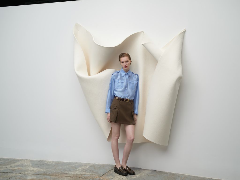 Fashion Week Paris Fall/Winter 2024 look 11 from the Sandro collection womenswear
