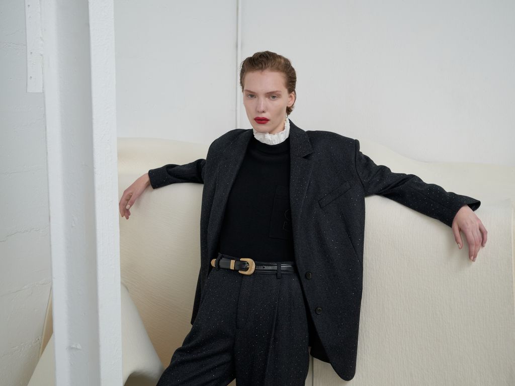 Fashion Week Paris Fall/Winter 2024 look 17 from the Sandro collection womenswear