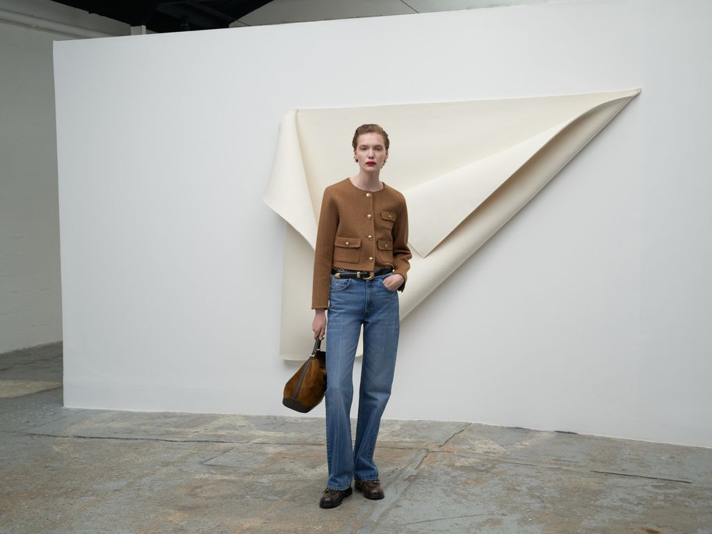 Fashion Week Paris Fall/Winter 2024 look 7 from the Sandro collection womenswear