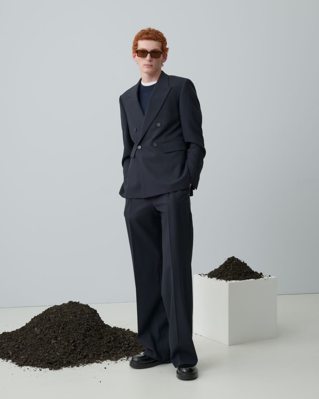 Fashion Week Paris Fall/Winter 2025 look 7 from the Sandro collection menswear