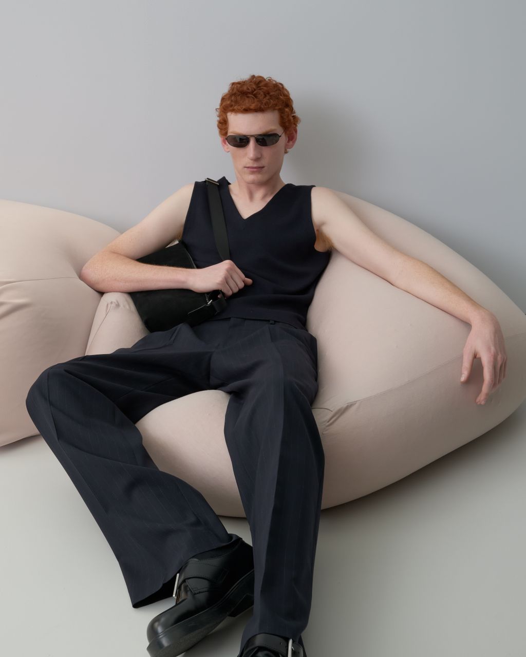 Fashion Week Paris Fall/Winter 2025 look 19 de la collection Sandro menswear