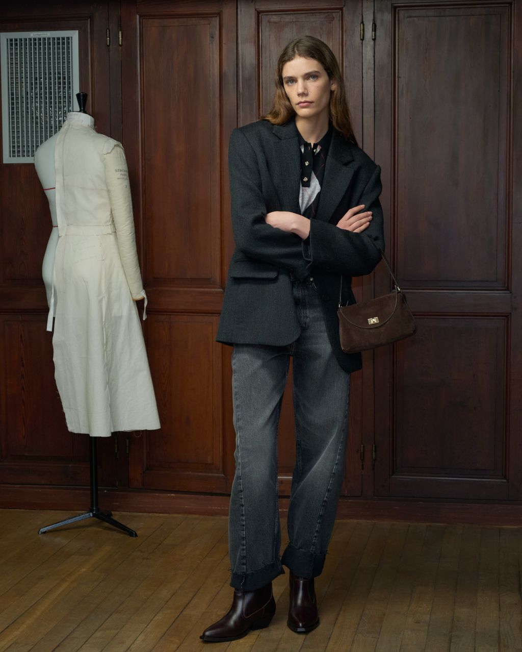 Fashion Week Paris Fall/Winter 2026 look 5 from the Sandro collection womenswear