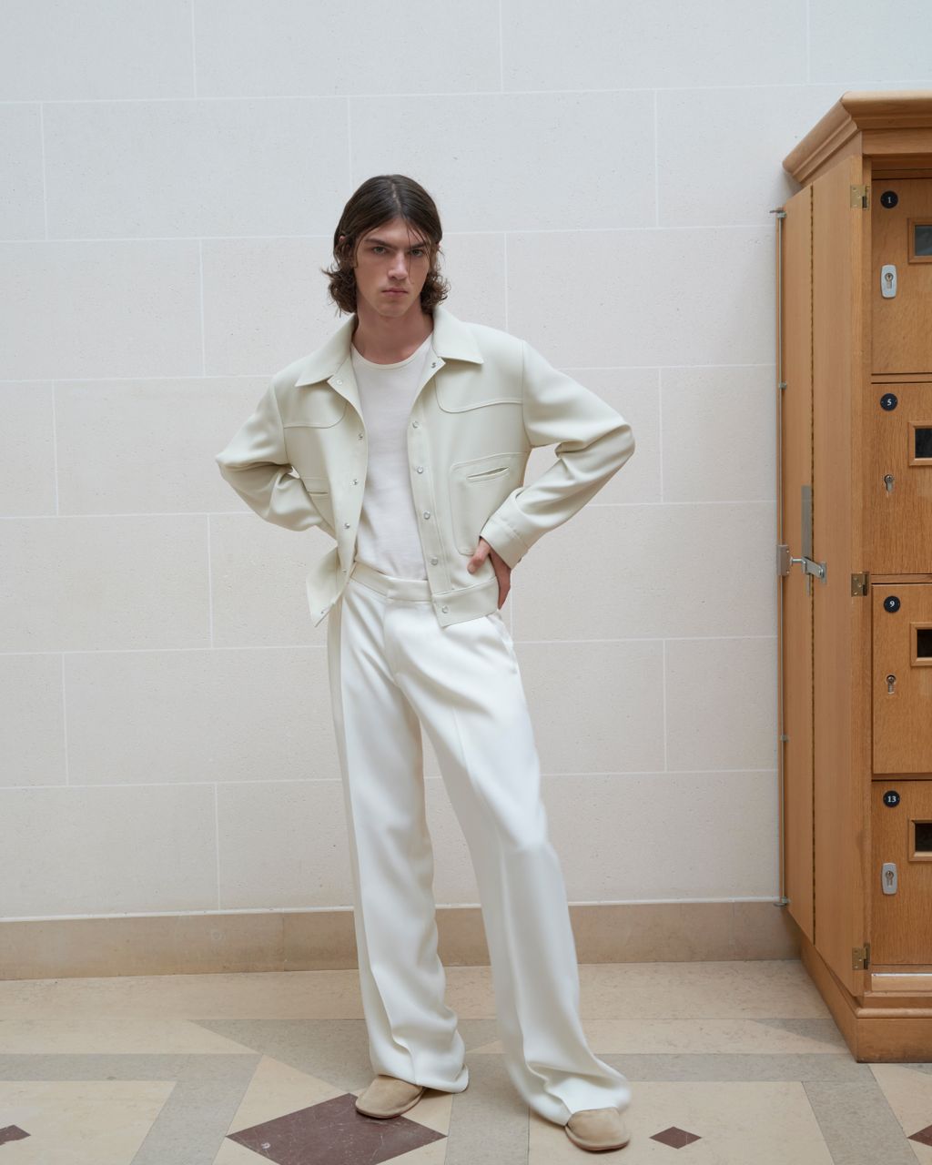 Fashion Week Paris Spring/Summer 2026 look 10 from the Sandro collection menswear