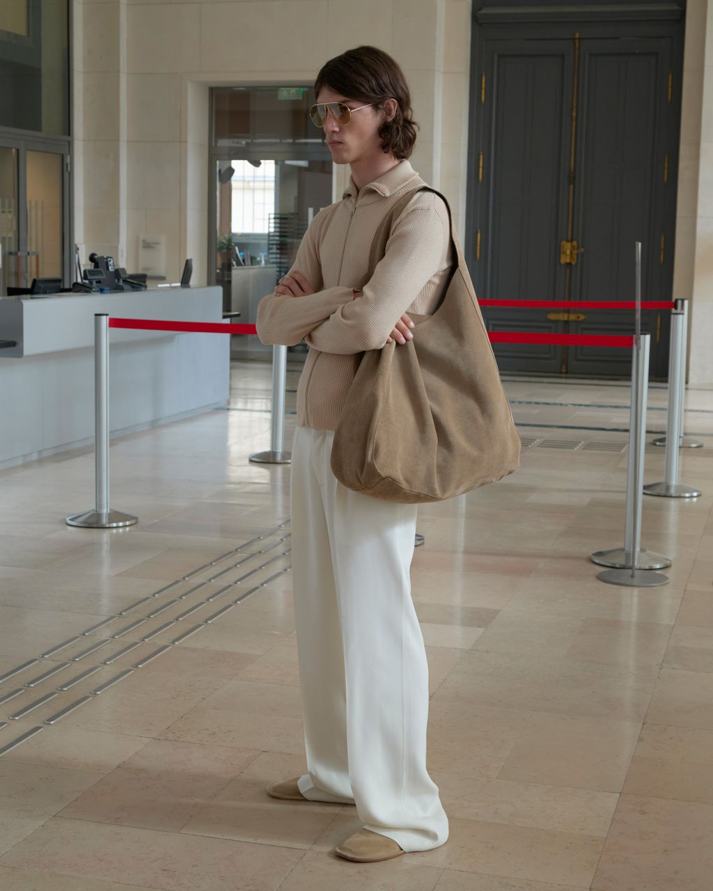 Fashion Week Paris Spring/Summer 2026 look 15 from the Sandro collection menswear