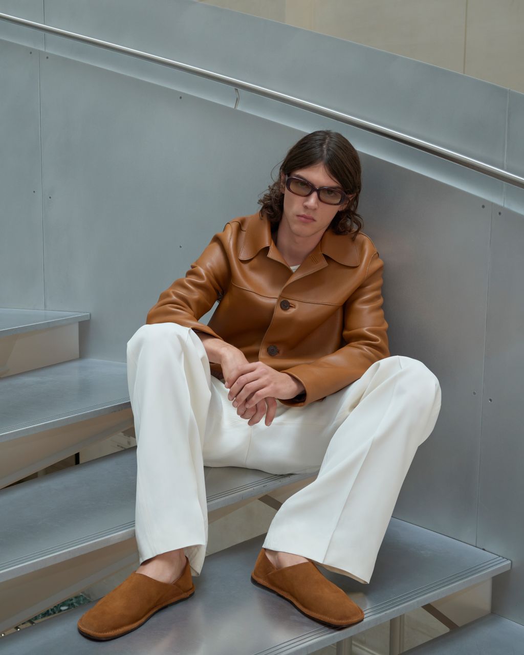 Fashion Week Paris Spring/Summer 2026 look 25 from the Sandro collection menswear