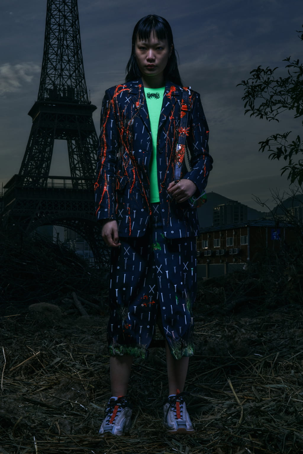Fashion Week Paris Fall/Winter 2021 look 13 from the Sankuanz collection 男装