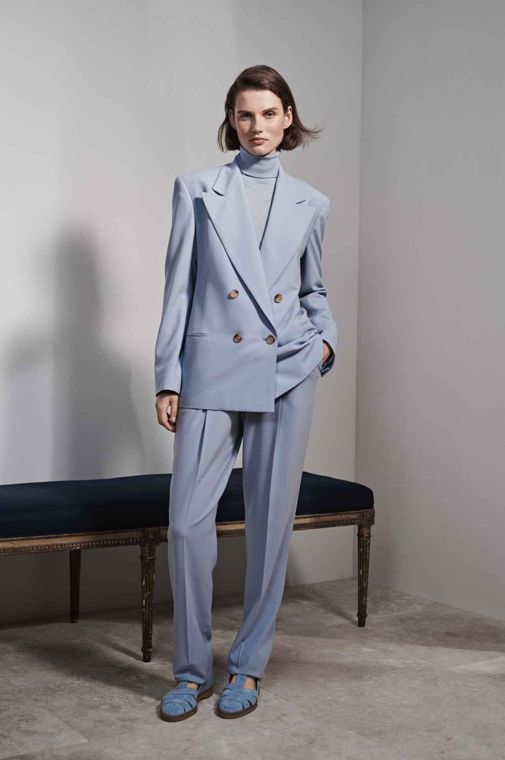 Fashion Week New York Resort 2019 look 18 from the Ralph Lauren collection 女装